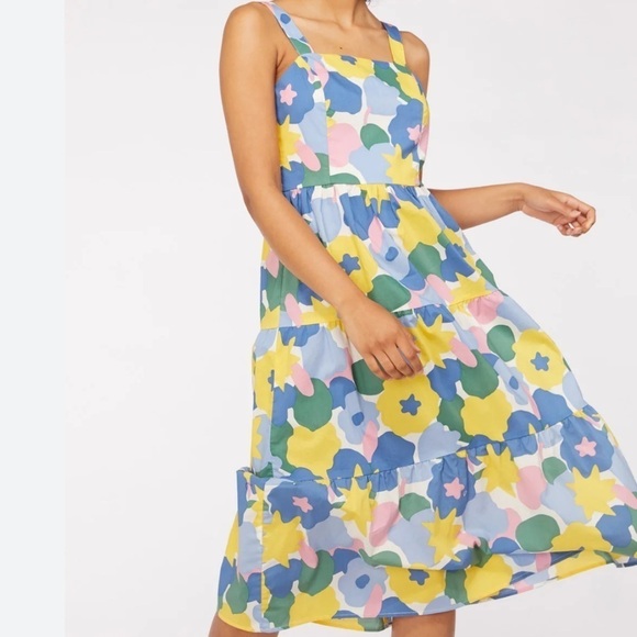 princess highway Blossoms In The Breeze Tiered Midi Dress floral new size 12 - Picture 2 of 8